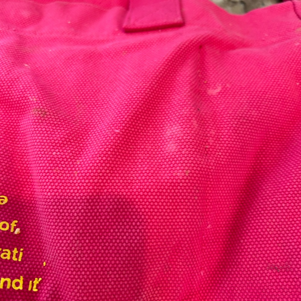 Figs Hot Pink and Yellow Canvas Tote Bag - Picture 9 of 11